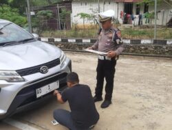 Patroli Rutin Ditlantas Polda Sultra Tegakkan Disiplin Berlalulintas di Kota Kendari