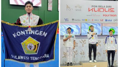 Muhammad Muliadi Atlet Taekwondo Sultra Sumbang Medali Perak di PON Beladiri Kudus 2025