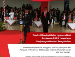 Pemkot Kendari Gelar Upacara Hari Pahlawan 2025, Lanjutkan Perjuangan Melalui Pengabdian