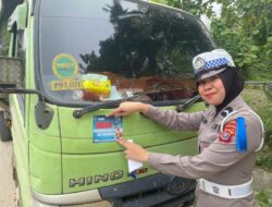 Ditlantas Polda Sultra Gelar Sosialisasi Keselamatan Berlalu Lintas untuk Sopir Kendaraan Barang