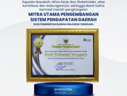 Bank Sultra Terima Penghargaan Strategis dari Pemprov Sultra