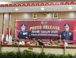 Akhir Tahun 2025, Polda Sultra Catat Penurunan Kejahatan dan Peningkatan Penyelesaian Perkara