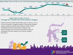 Ekonomi Sultra November 2025: Inflasi, Ekspor, dan Impor