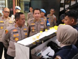 Seluruh PJU Polda Sultra Jalani Tes Urine Mendadak