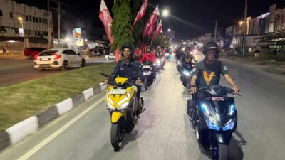 Night Ride Asmo Sulsel Promosikan Vario 125 di Kendari